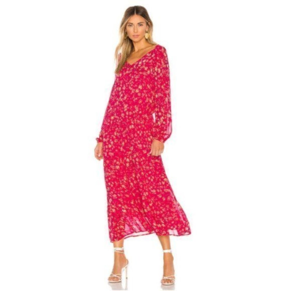 Free People Wallflower Raspberry Dress. - Picture 2 of 7